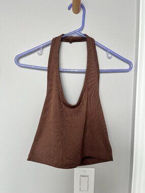 H&M Divided Brown Halter Tank